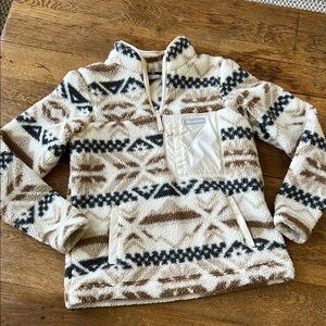 Columbia Sherpa Fleece with Geometric Pattern size M